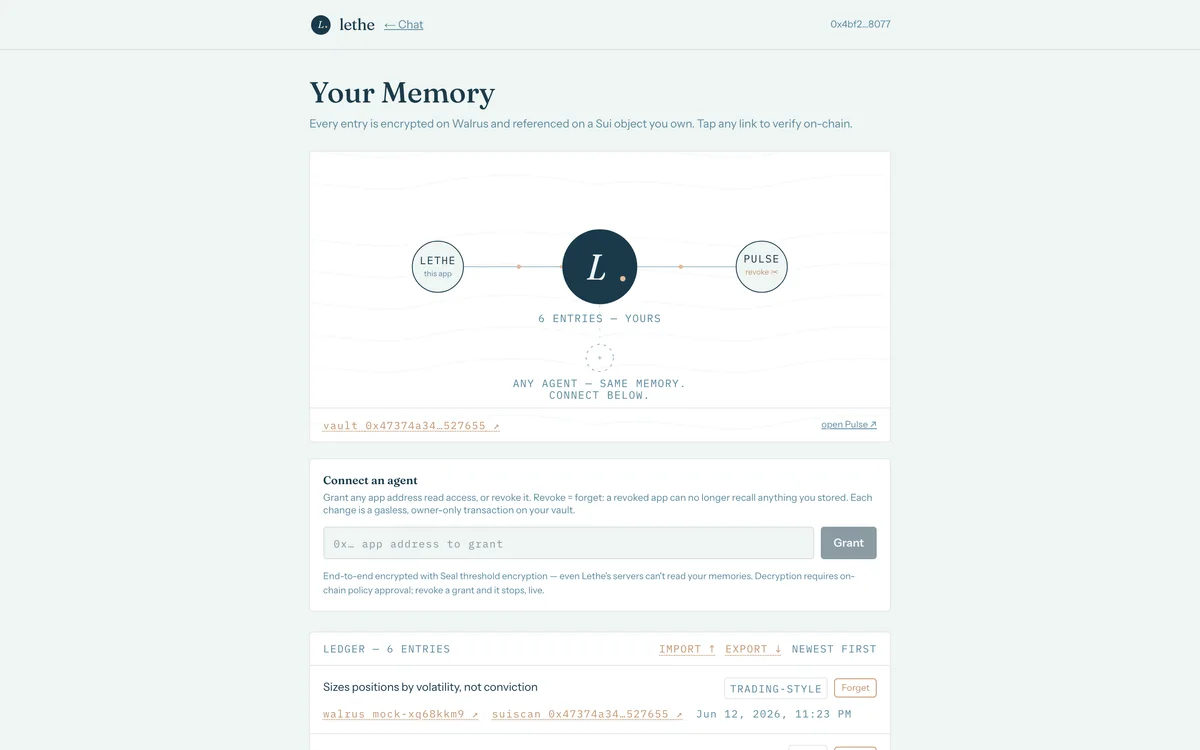 The /memory ownership surface